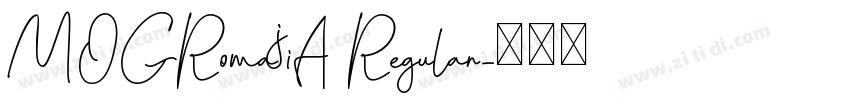 MOGRomajiA Regular字体转换